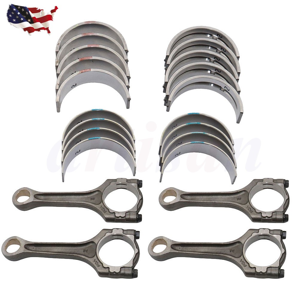 4x Connecting Rod+Crankshaft+Connecting Rod Bearing Fits Jeep Wrangler JL 2.0
