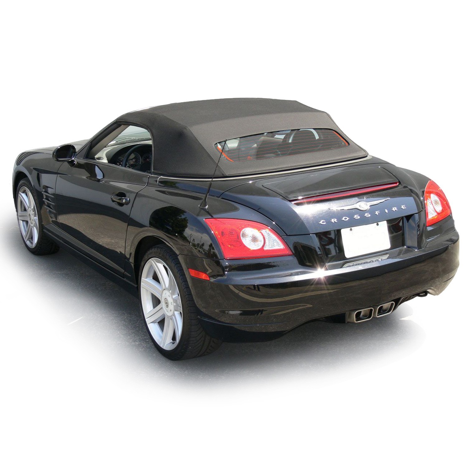 Chrysler Crossfire 2004-2008, Twill Cloth Top, Black, DOT Heated Glass Window