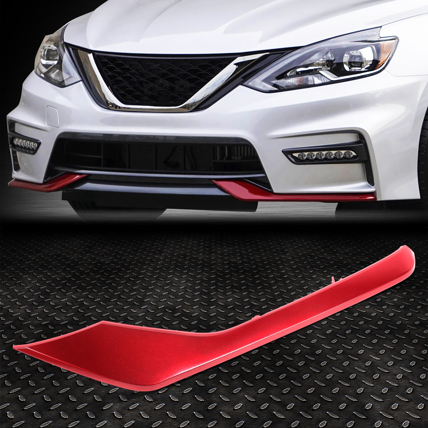 For 17-19 Nissan Sentra Nismo Front Driver Left Side Bumper Cover Molding Trim