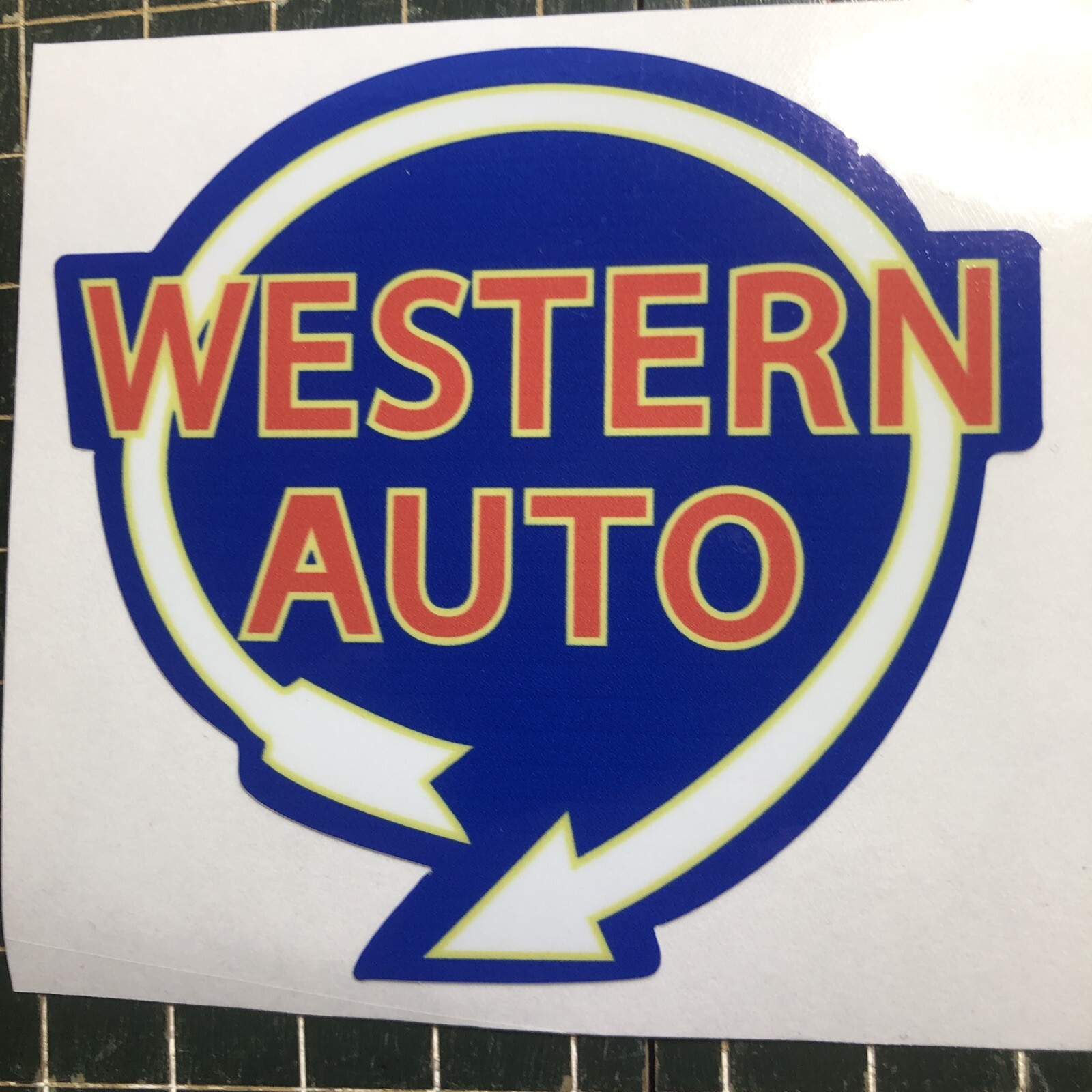 Western Auto Store Revelation Kansas City Tool Box Decals 3 1/2”