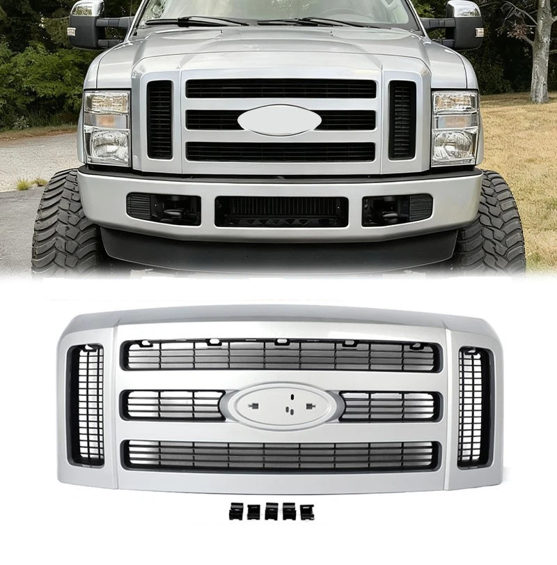 Front Grille Assembly For 2008-2010 Ford F-250 F-350 F-450 Super Duty Chrome