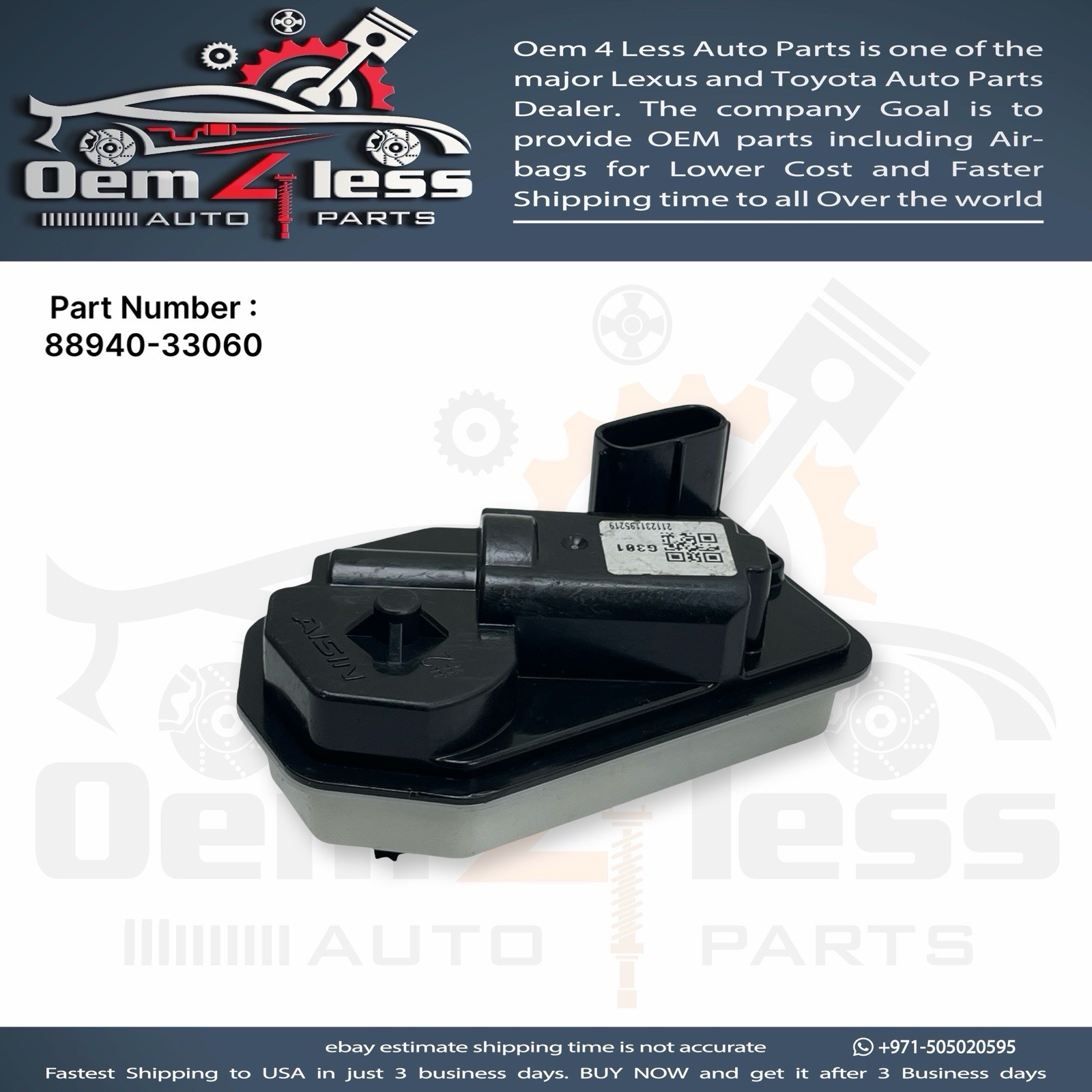 Toyota Camry 2018, 2019, 2020 Grille Swing Actuator OEM 88940-33060