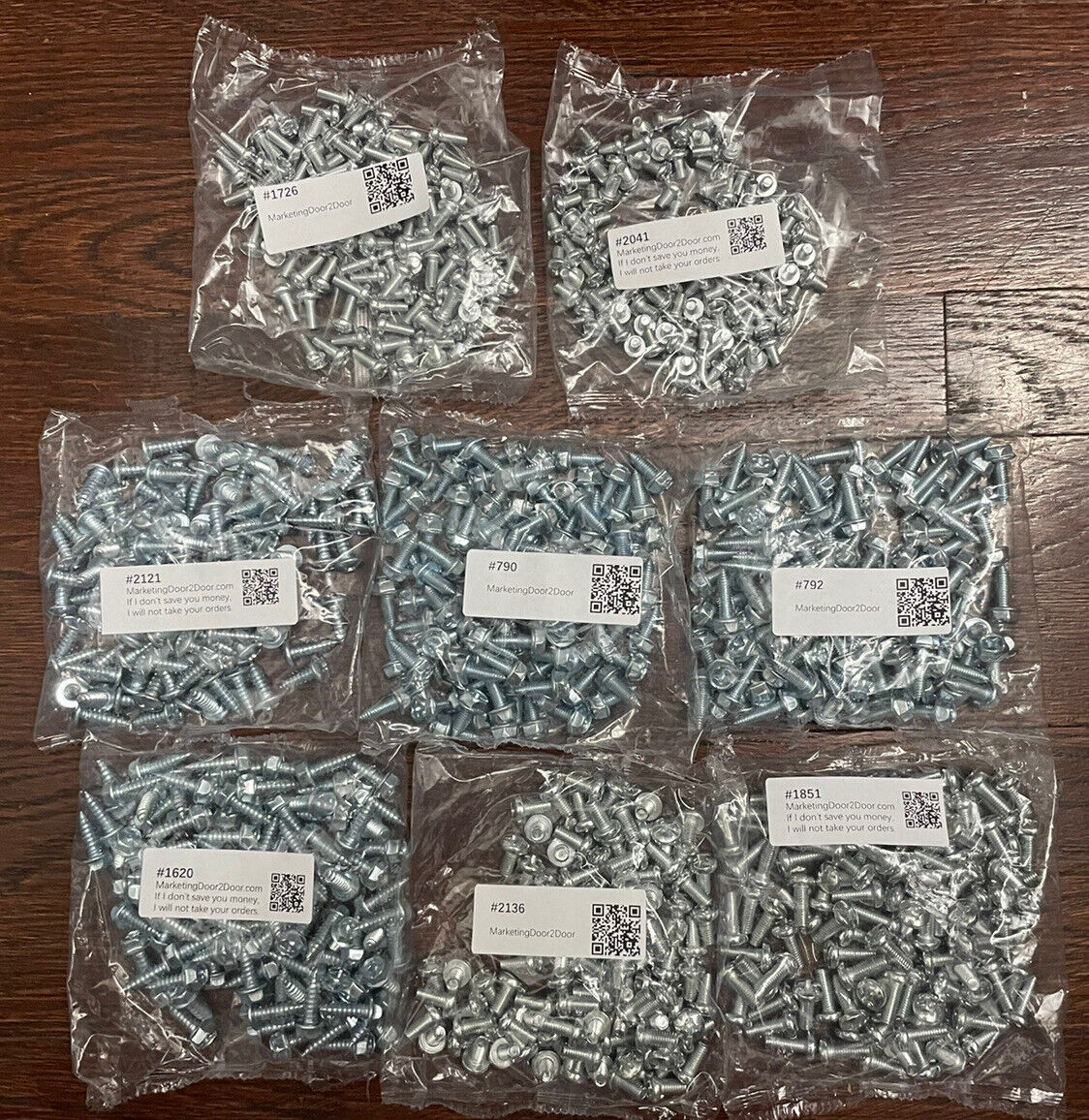 300 License Plate Screws (Pick 3 from 8 options) for Auto Dealers-Bulk quantity