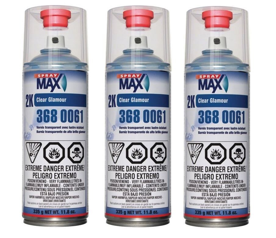 3 CANS USC SPRAYMAX 2K GLAMOUR HIGH GLOSS CLEAR COAT SPRAY MAX 3680061 AEROSOL 3 CANS USC SPRAYMAX 2K GLAMOUR HIGH GLOSS CLEAR COAT SPRAY MAX 3680061 AEROSOL
