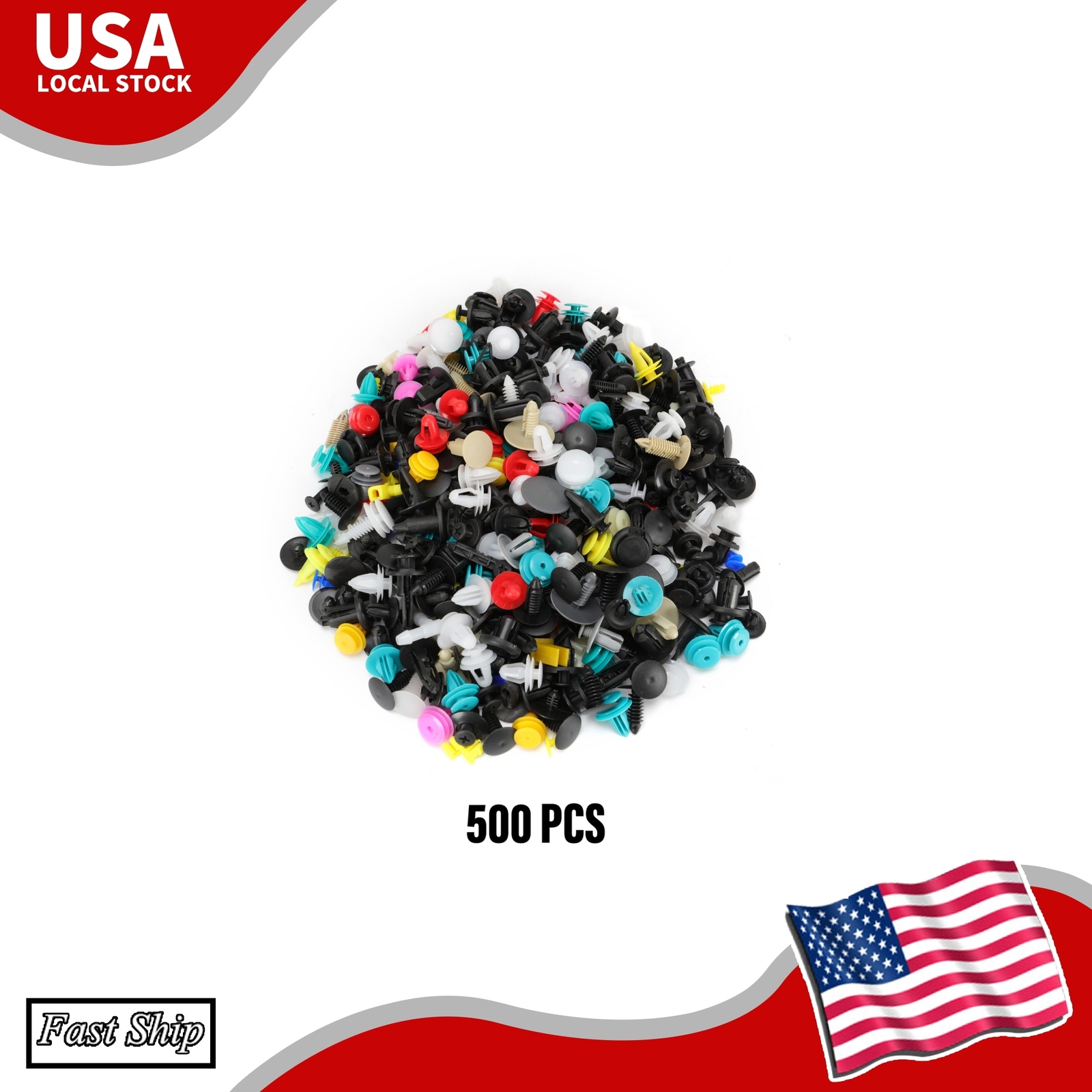 500pcs Auto Trim Molding Push Pin Rivet Fastener Clips Assortment 500pcs Auto Trim Molding Push Pin Rivet Fastener Clips Assortment
