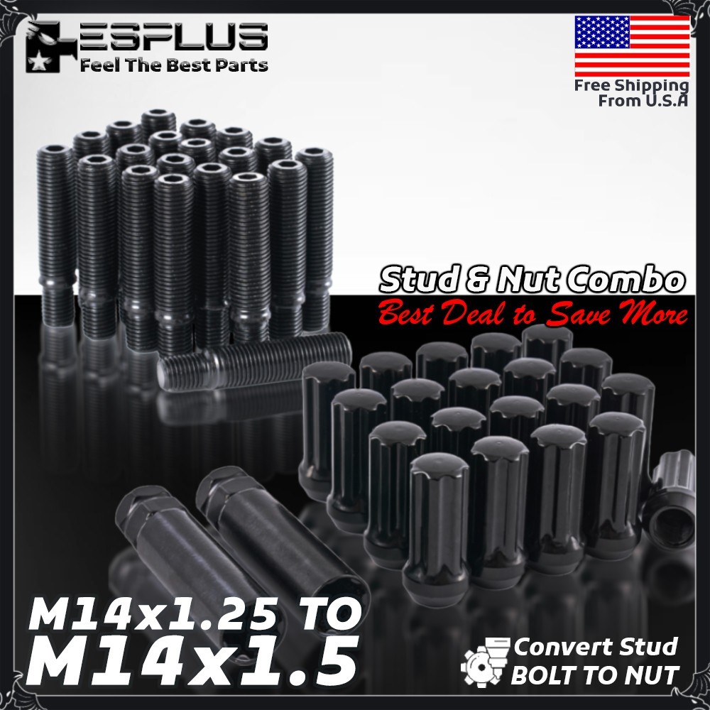 20x BMW&Mini Convert Wheel Stud +Lug Combo 14x1.25 - 14x1.5 Fit 1-7 Series/M3-M5