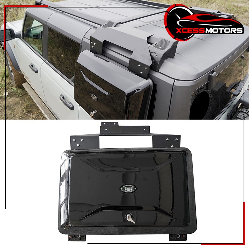 Fits 21-26 Ford Bronco Lockable Exterior Side Mounted Gear Storage Box Carrier