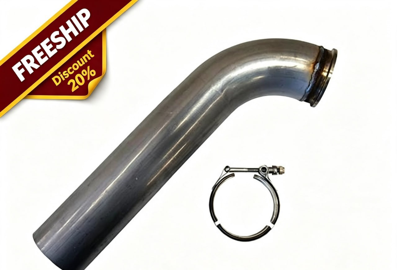 Cummins 12V 24V Exhaust Downpipe Section with Flange Clamp 1808