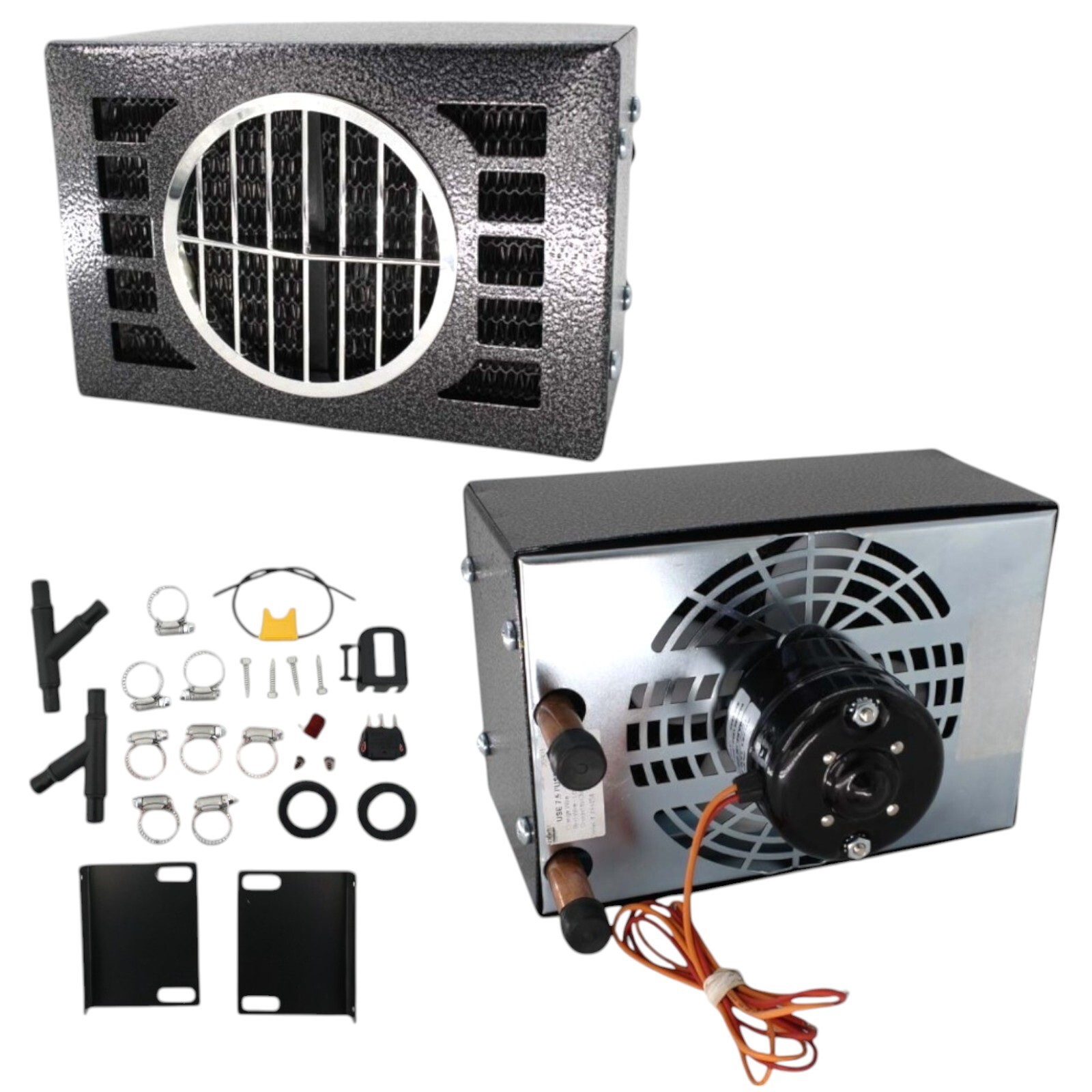 Universal Truck Cab Heater 12 Volt Compact Size 2 Speed Fan Van Boat 20,000 BTU