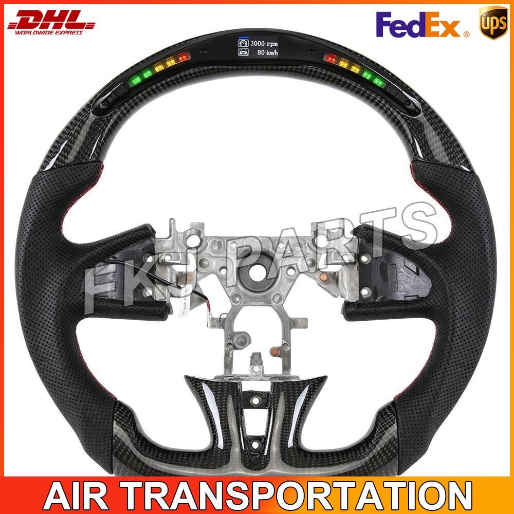 Real Carbon Fiber LED Steering Wheel For Infiniti Q50 with Heated 2014-2017