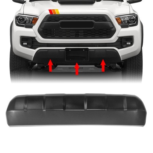 For 2016-2023 Toyota Tacoma Black Front Bumper Lower Valance Panel Skid Plate For 2016-2023 Toyota Tacoma Black Front Bumper Lower Valance Panel Skid Plate