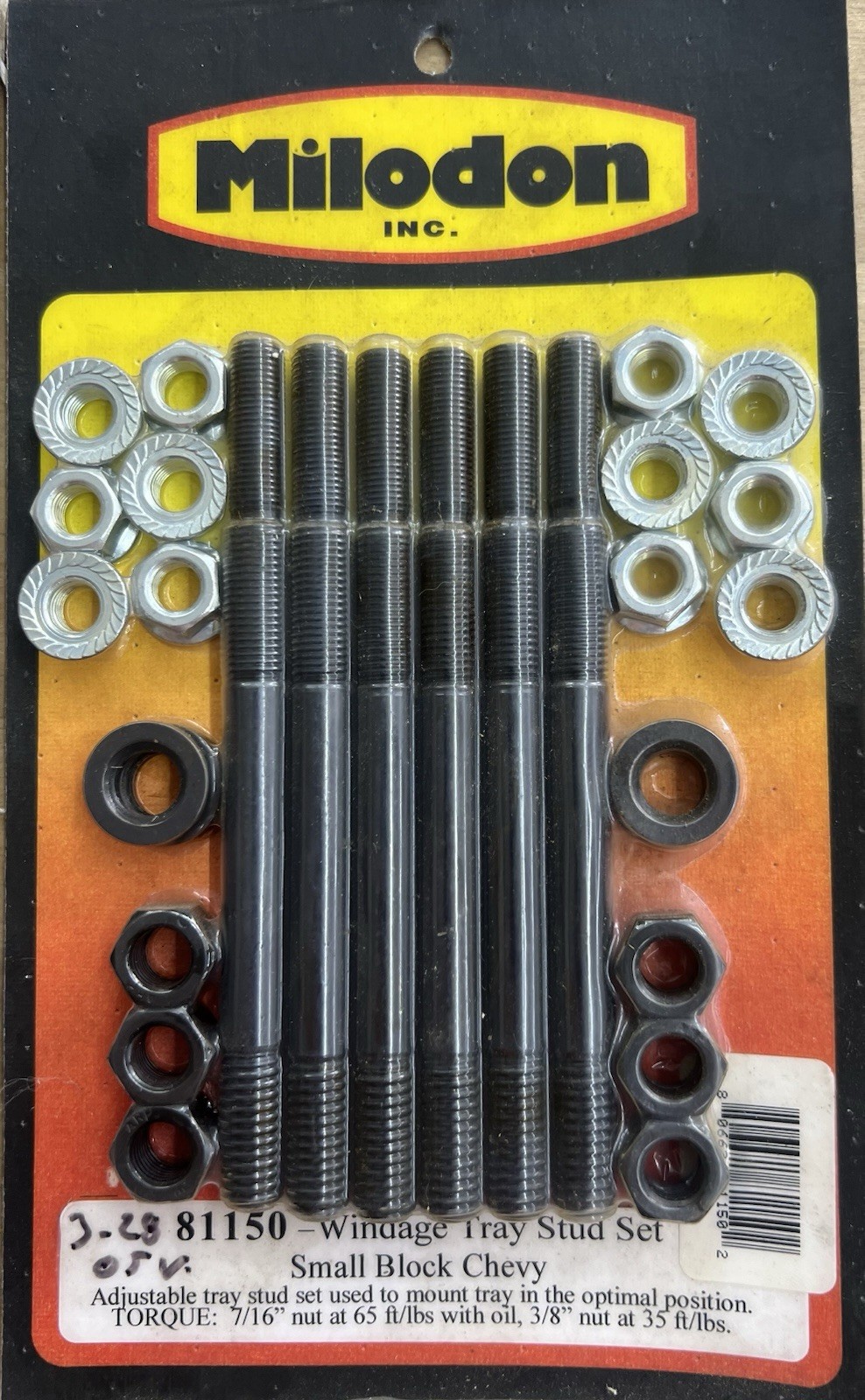 Milodon 81150 Windage Tray Stud Set Small Block Chevy Adjustable Tray Stud Set Milodon 81150 Windage Tray Stud Set Small Block Chevy Adjustable Tray Stud Set