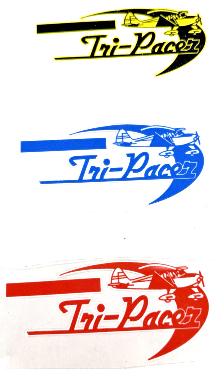 PIPER AIRCRAFT CORPORATION PA 22 Tri Pacer LOGO PERMANENT DECAL STICKER PIPER AIRCRAFT CORPORATION PA 22 Tri Pacer LOGO PERMANENT DECAL STICKER