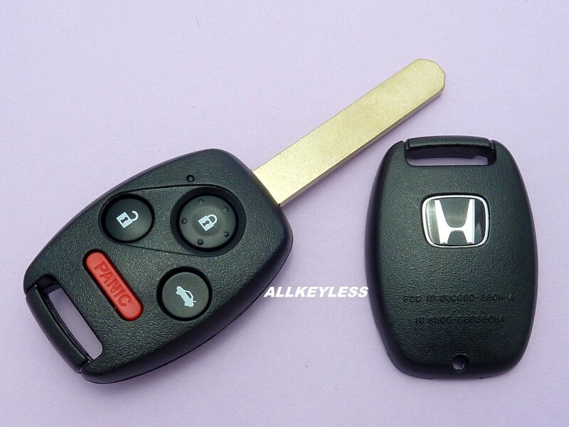 OEM Reshelled 2003-2007 HONDA ACCORD keyless entry remote key fob OUCG8D-380H-A