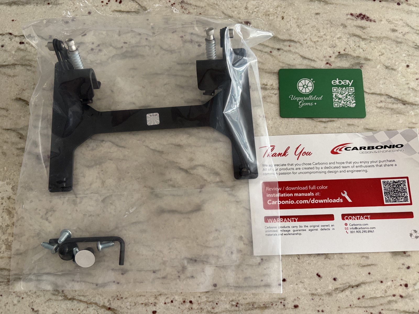 Carbonio Porsche Cayenne 2018-2027 GTS/Turb Front License Plate Mount READ DESC Carbonio Porsche Cayenne 2018-2027 GTS/Turb Front License Plate Mount READ DESC