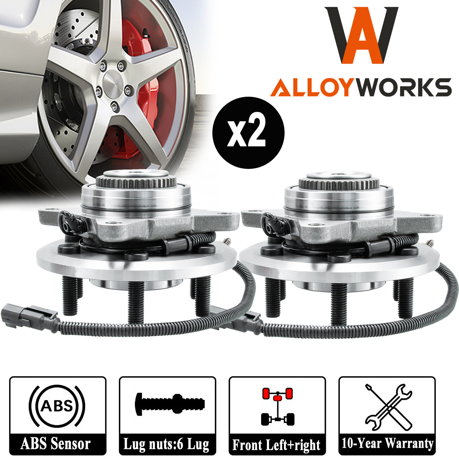 2x Front Wheel Hub Bearing fit 2011-2014 Ford F-150 Expedition Lincoln Navigator