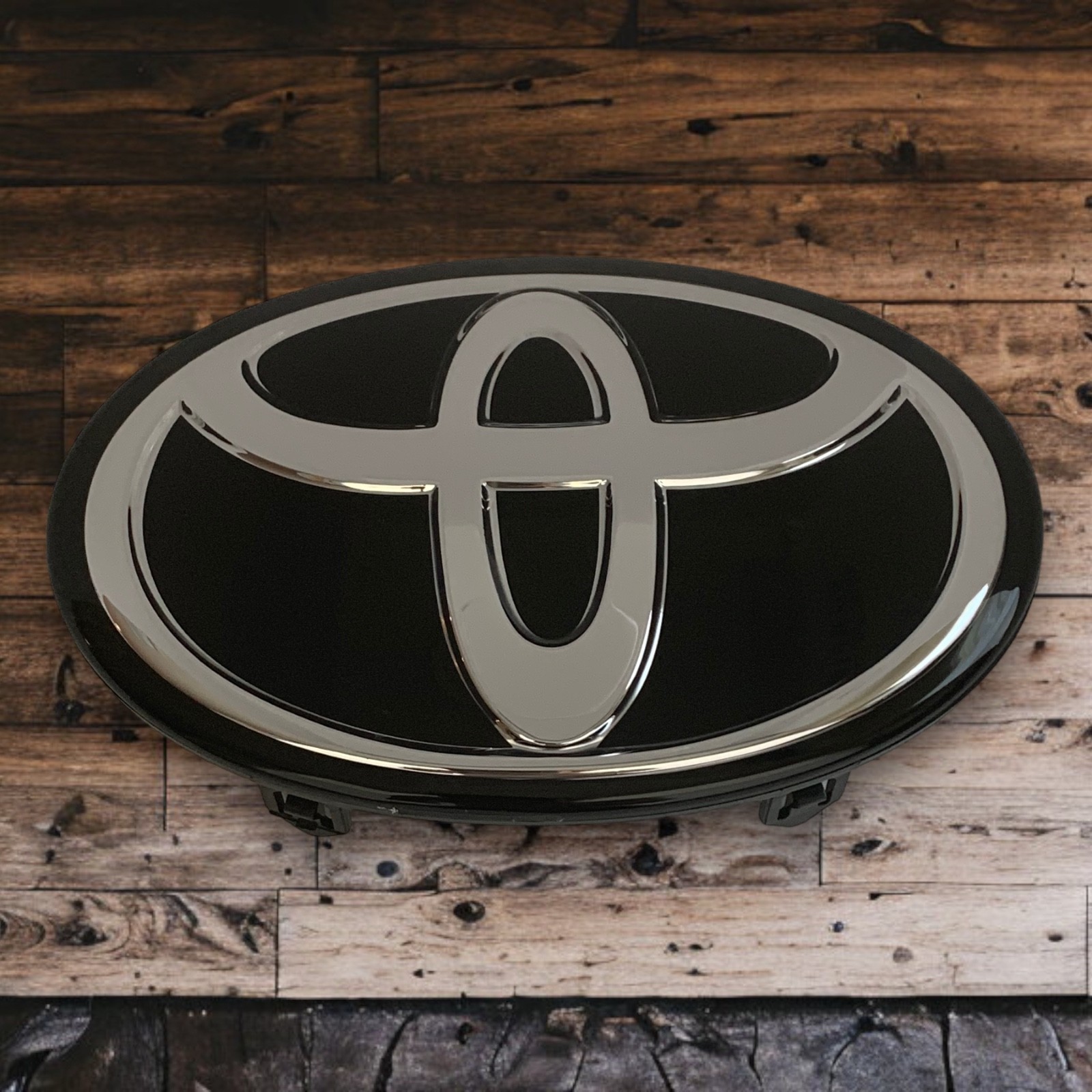 Toyota Grille Emblem Silver on Black Front Logo For Corolla 2016-2019