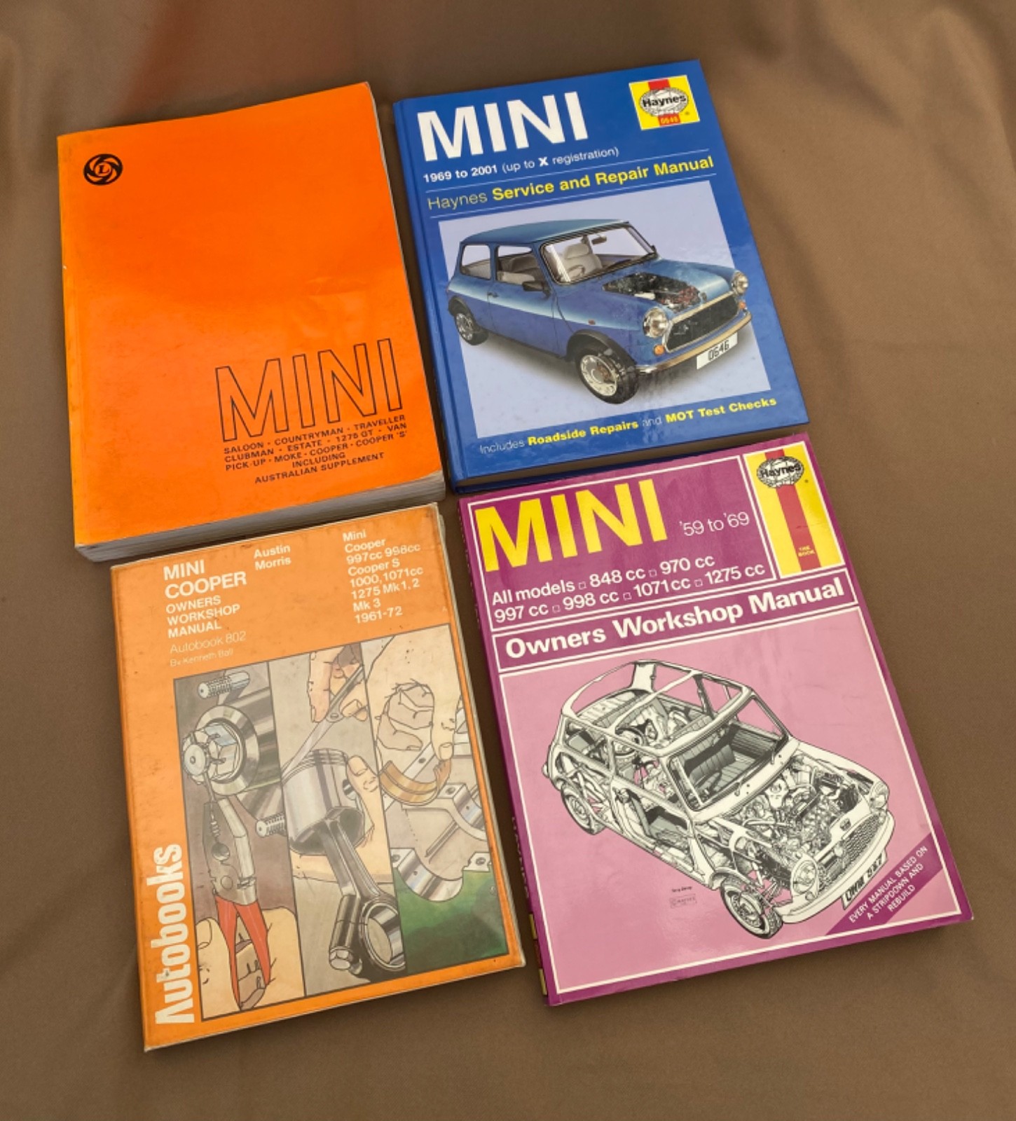 Lot  4 MINI COOPER OWNERS WORKSHOP MANUALS
