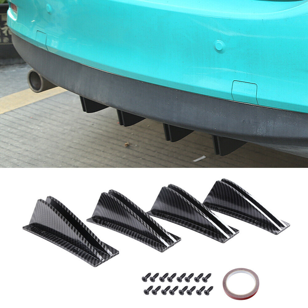 For Pontiac GTO 2004-2006 Rear Lower Bumper Lip Shark Fins Spoiler Carbon Fiber