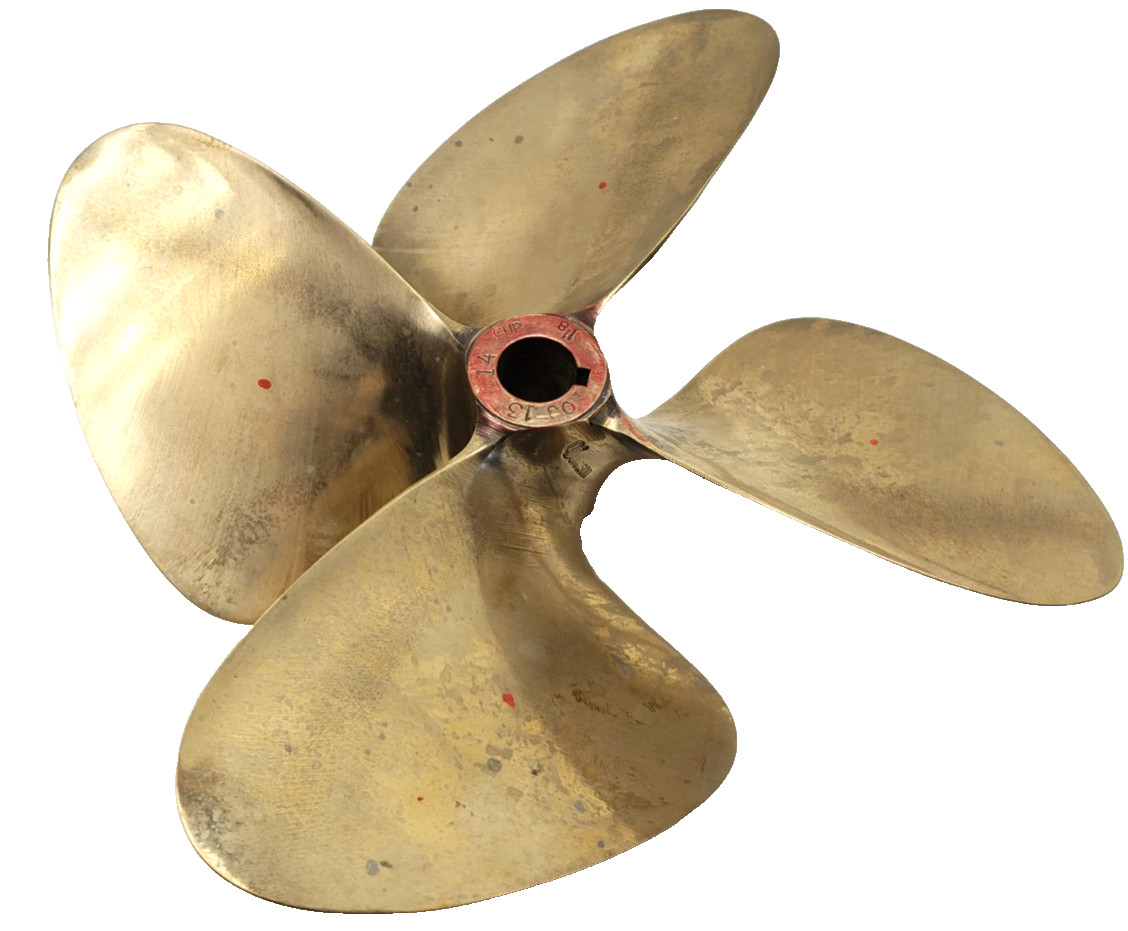 OJ Boat 4-Blade Propeller 13 x 14 CUP 1 1/8 OJ Boat 4-Blade Propeller 13 x 14 CUP 1 1/8