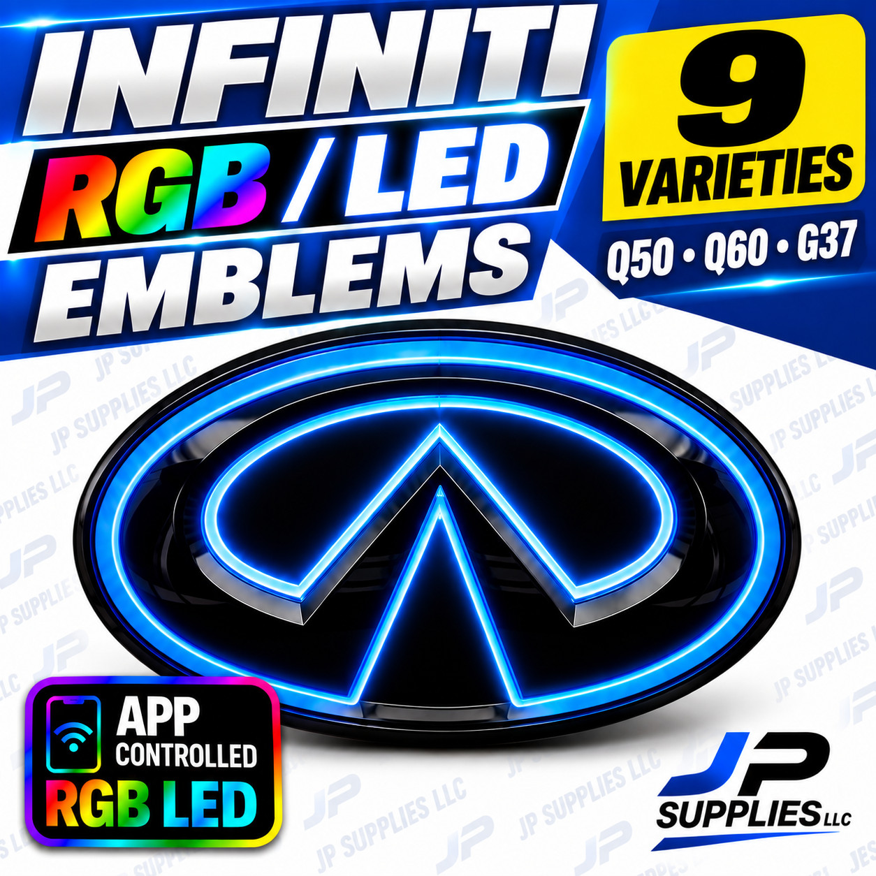 Infiniti RGB Color Changing & LED Emblems - Multiple Models, Years & Styles