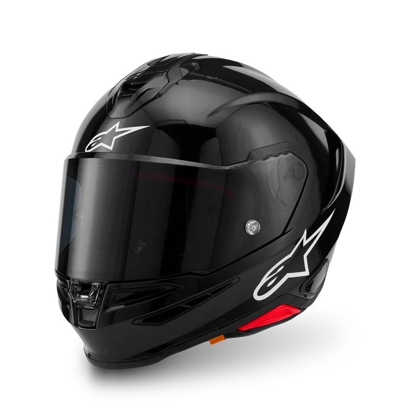 Alpinestars S-R7 Full Face Motorcycle Helmet Solid Black Glossy XS-XXL
