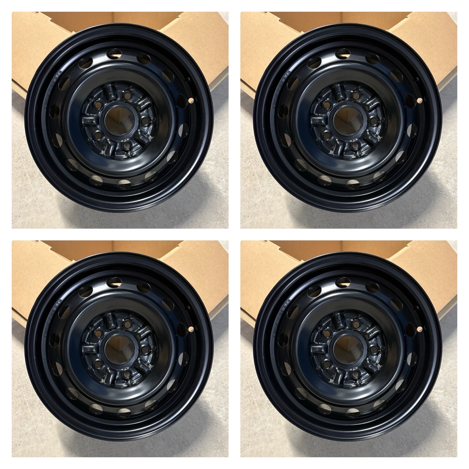 14x5.5 Set of 4 Toyota Camry 1992-2000 Steel BLACK Wheels 14\ 14x5.5 Set of 4 Toyota Camry 1992-2000 Steel BLACK Wheels 14\