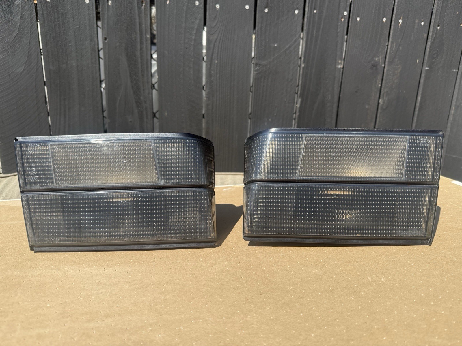 BMW E34 5 Series Hella Dark Rear Tail Lights OEM