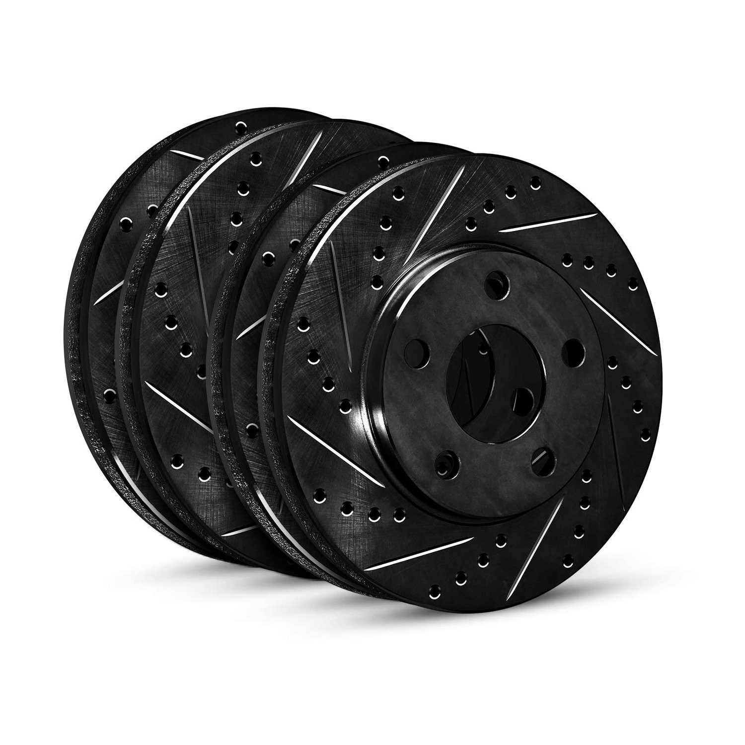 R1 Concepts eLINE Series Drilled & Slotted Front & Rear Brake Rotor Set