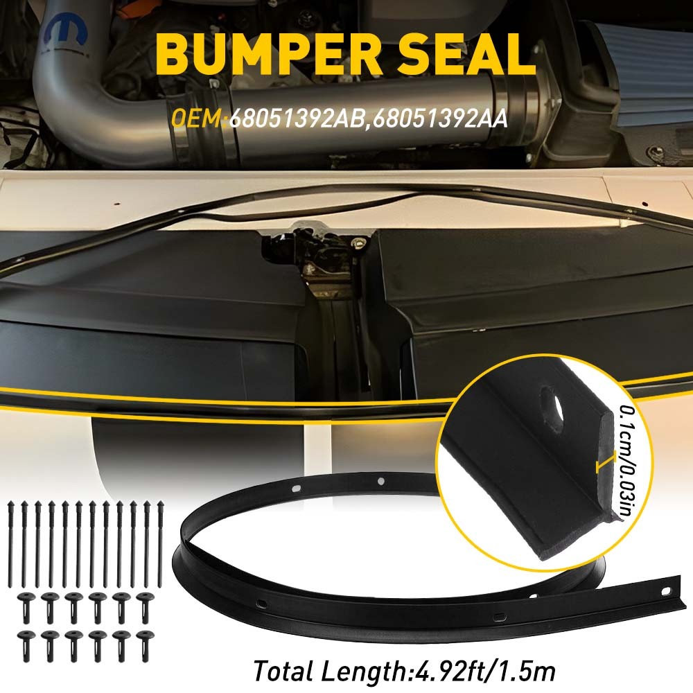 Bumper Seal Rubber Fits For 2008-2022 Dodge Challenger 68051392AA 68051392AB