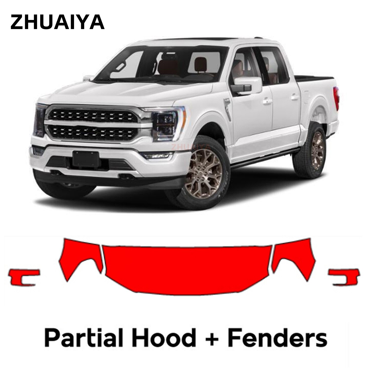 Hood Precut PPF Paint Protection Film For Ford F-150 2021-2023