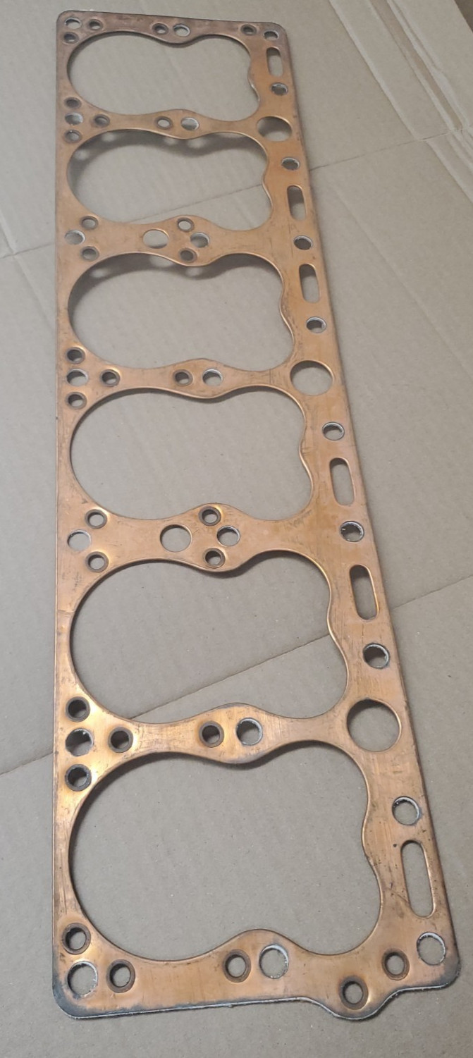 1937 38 39 40 41 42 43 44 45 46 47 48 Oldsmobile head gasket COPPER 6 CYLINDER 1937 38 39 40 41 42 43 44 45 46 47 48 Oldsmobile head gasket COPPER 6 CYLINDER