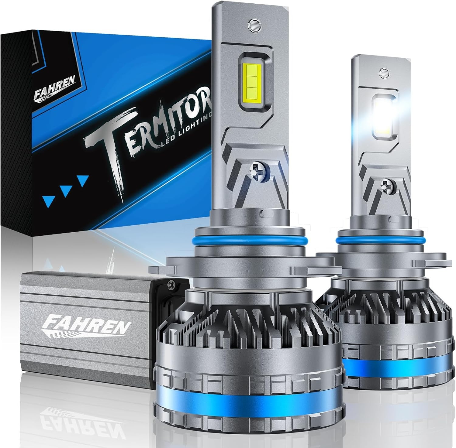 FAHREN 2 Pack 9005 HB3 LED Headlight Bulbs 55000 Lumens 900% Brighter 6500K IP68