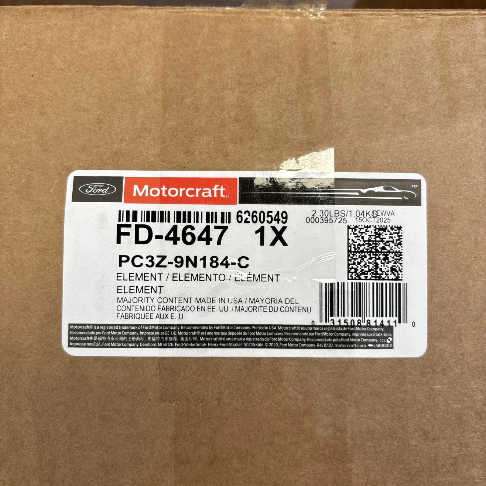 Ford OEM Motorcraft Fuel Filter Kit FD4625AA For 2017-24 6.7L Powerstroke Diesel
