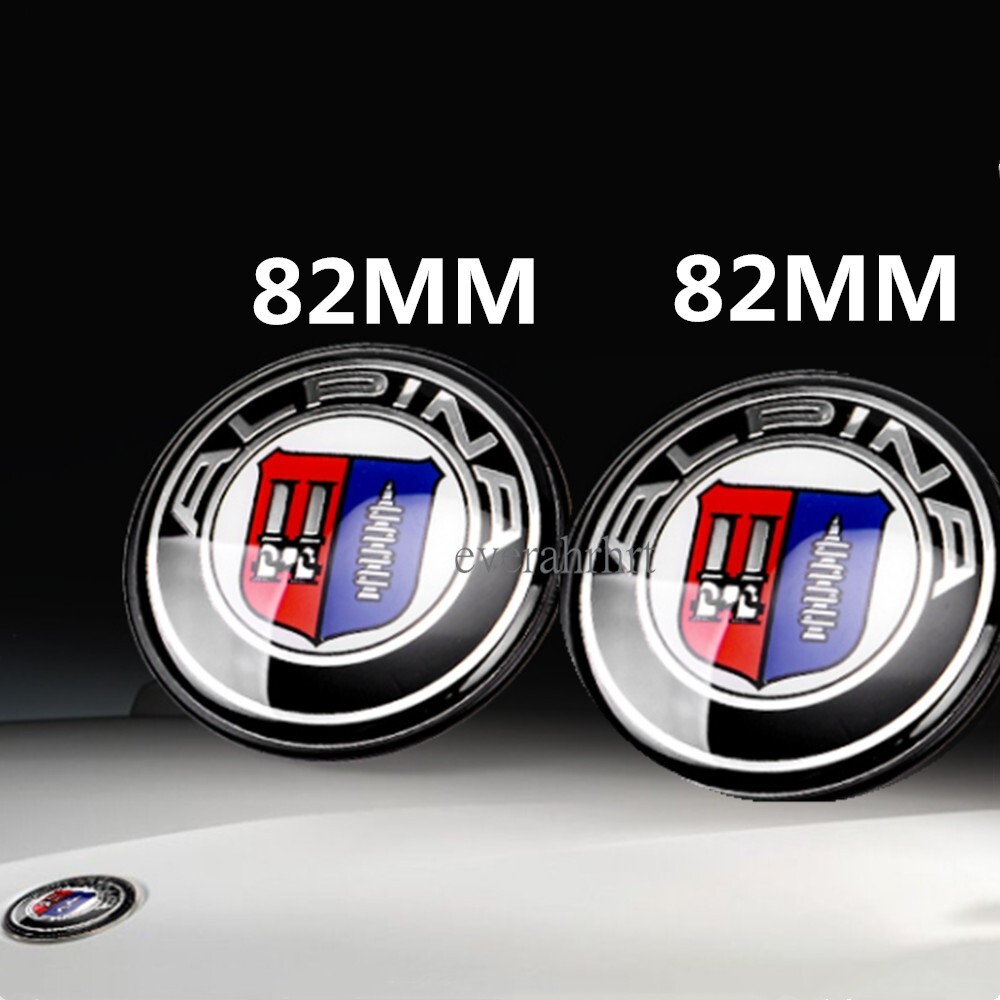 2pc 82MM For ALPINA Car Front Hood Emblem Decal & Rear Trunk lid Badge Stickers 2pc 82MM For ALPINA Car Front Hood Emblem Decal & Rear Trunk lid Badge Stickers