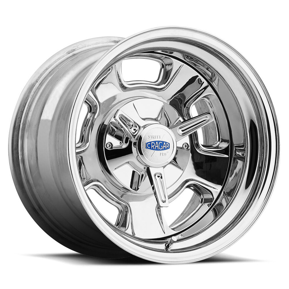 CRAGAR 390C Street Pro 15X6 5X114.3/5X120.65 ET-22 Chrome/ Aluminum (Qty of 1)