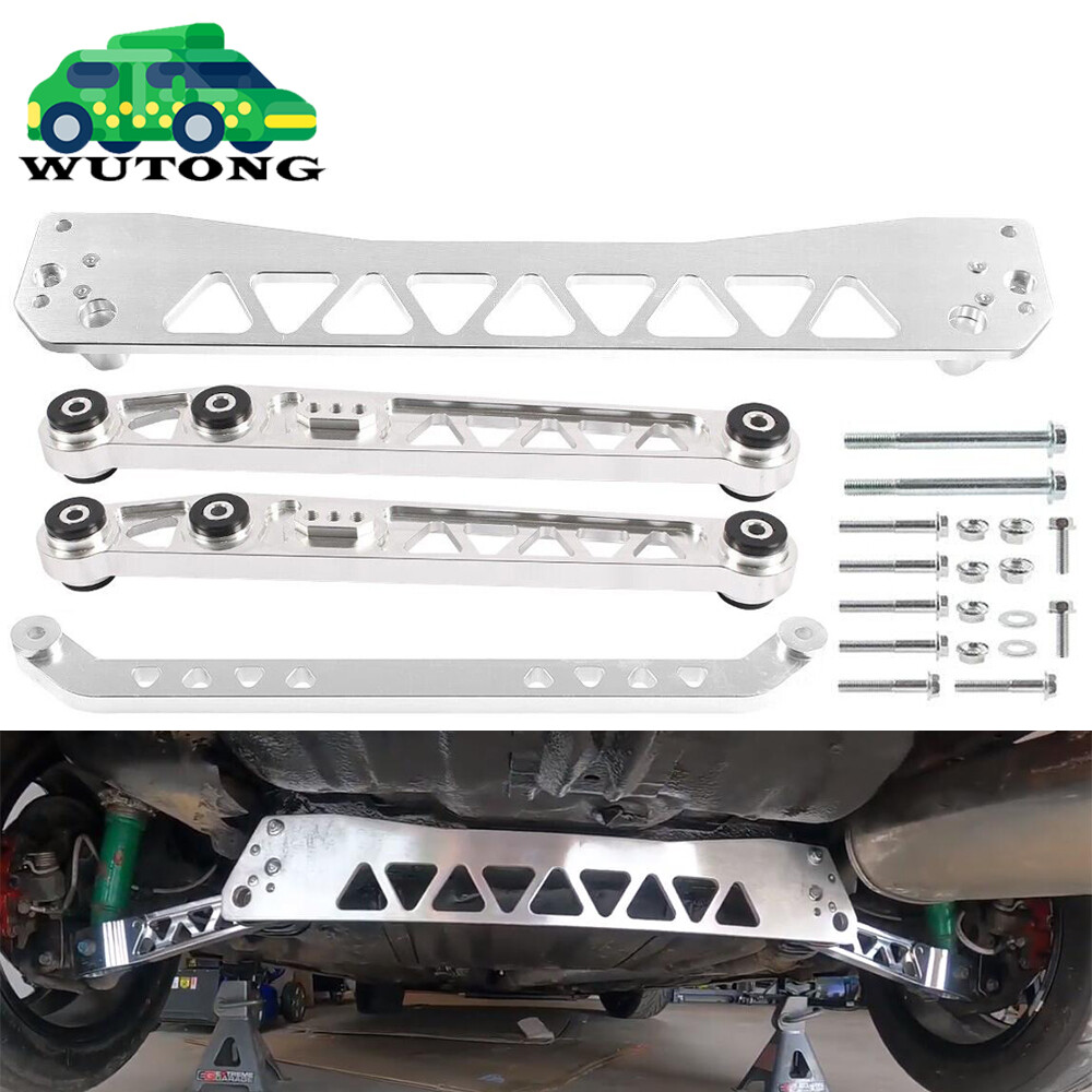 ✨Rear Lower Control Arms Subframe Brace Tie Bar for Honda Civic EK 96-00 Silver✨ ✨Rear Lower Control Arms Subframe Brace Tie Bar for Honda Civic EK 96-00 Silver✨
