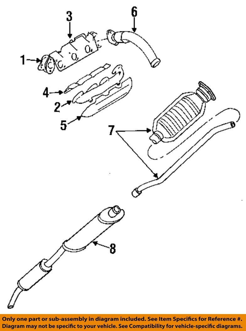 CHRYSLER OEM 87-00 Acclaim Exhaust System Exhaust Components-Manifold MD096958