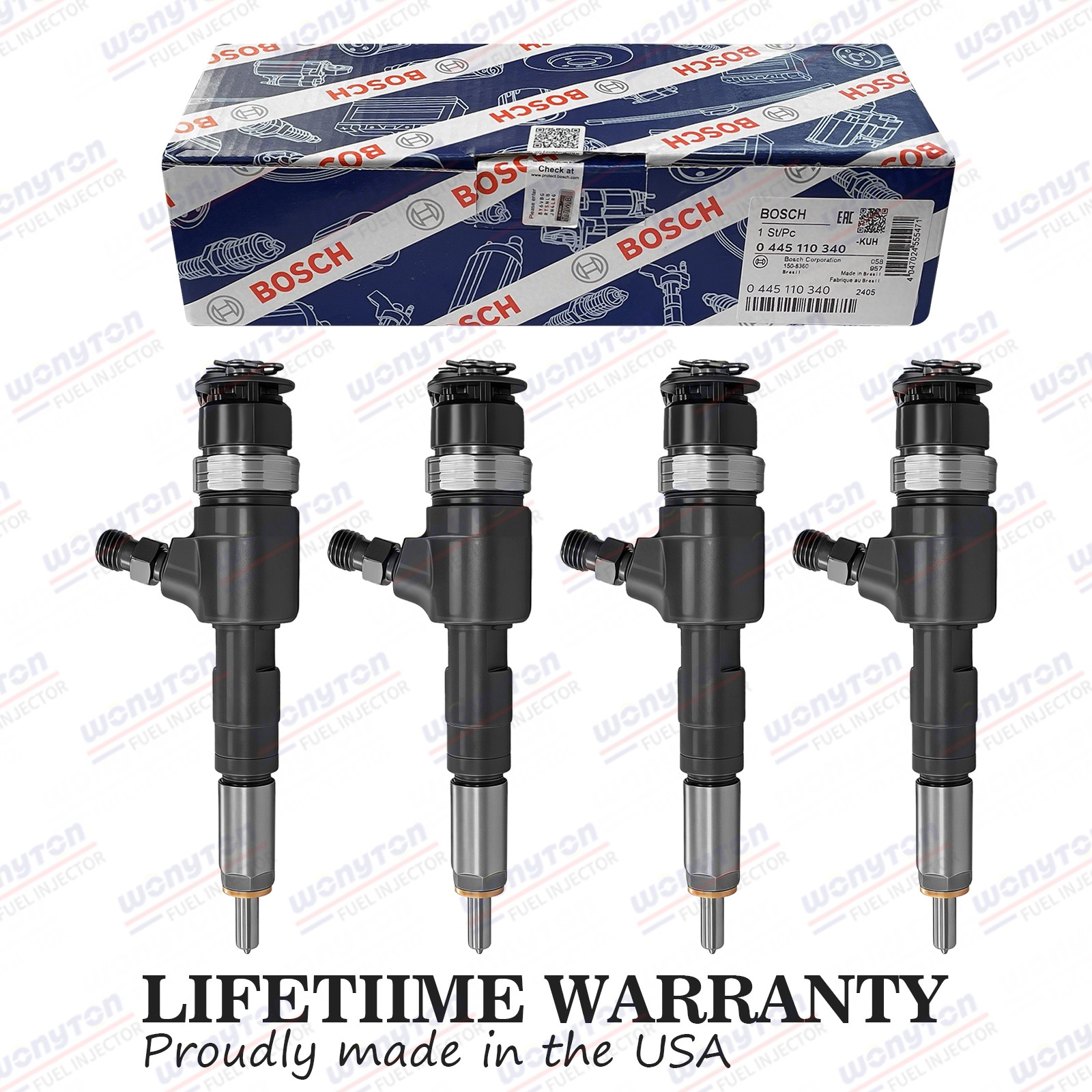 4PCS 0445110340 Diesel Fuel Injector 0445110739 0986435203 for Citroen Peugeot