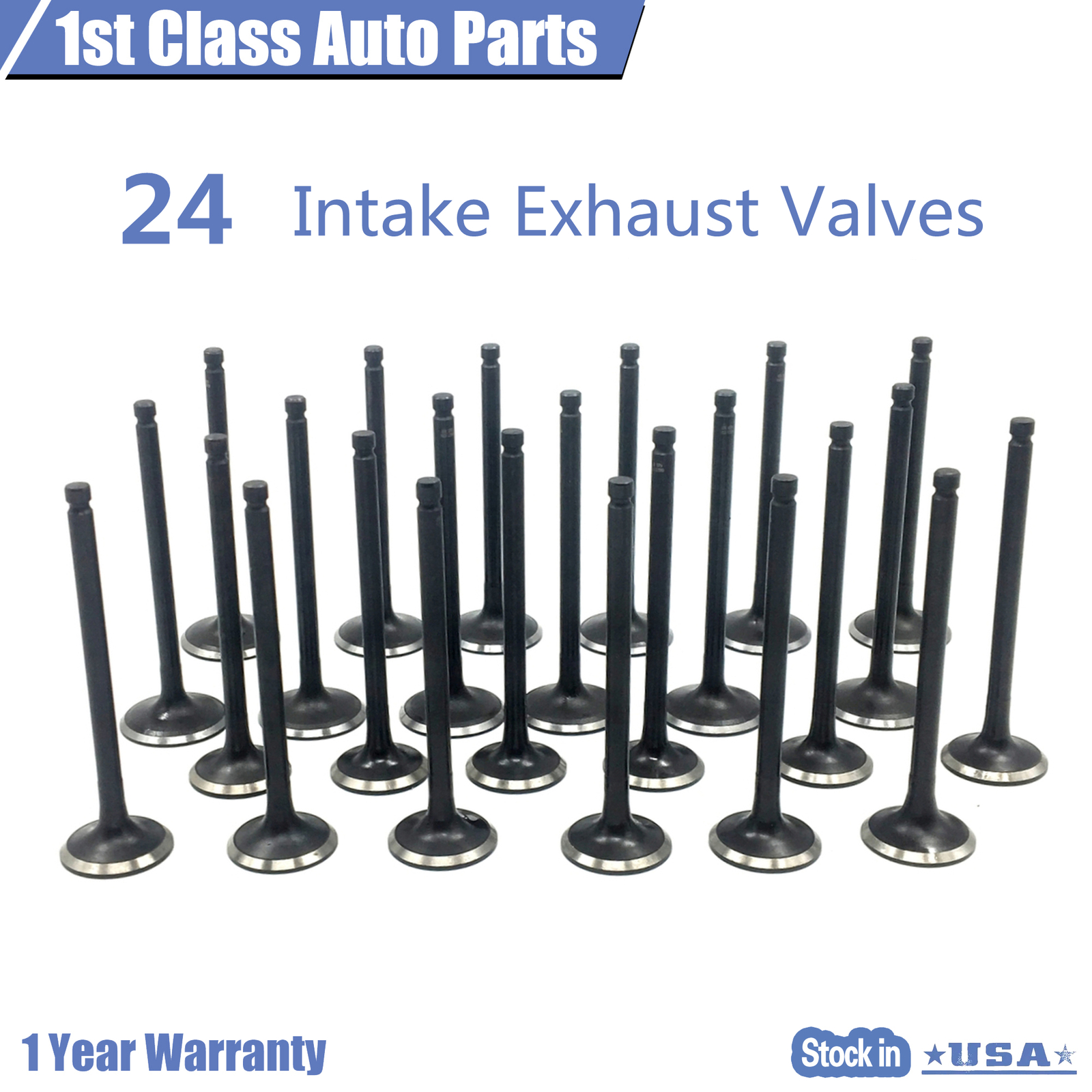 24PCS Intake Exhaust Valve Kit For Hyundai Santa Fe Kia Amanti Sorento 3.0L 3.5L