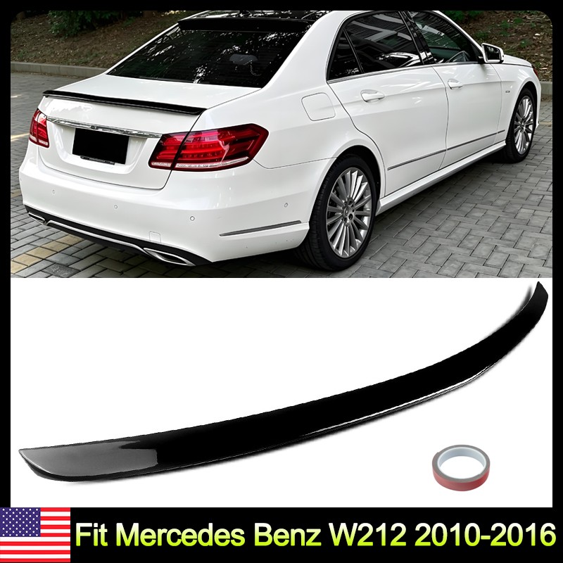 For Mercedes E63 E350 E550 W212 Sedan 2010-2016 Gloss Black Trunk Wing Spoiler