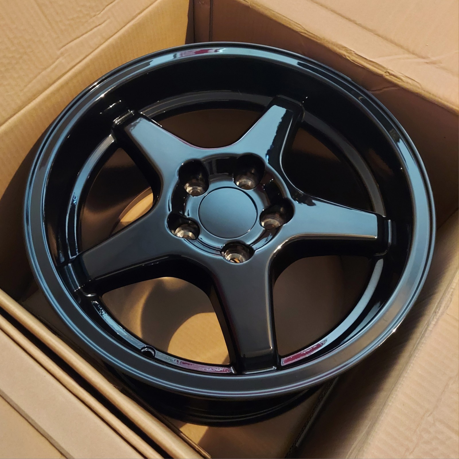 NEW C4 ZR1 Wheels 17x11 C4 C5 C6 Corvette 5x120.65 Gloss Black Replica (2 Total) NEW C4 ZR1 Wheels 17x11 C4 C5 C6 Corvette 5x120.65 Gloss Black Replica (2 Total)