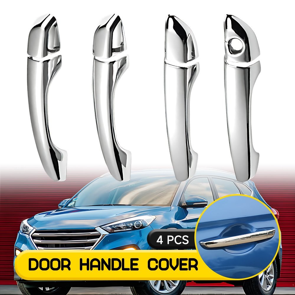 Exterior Outisde Door Handle Cover Trim Chrome For 2016-21 Hyundai Tucson 4-40x
