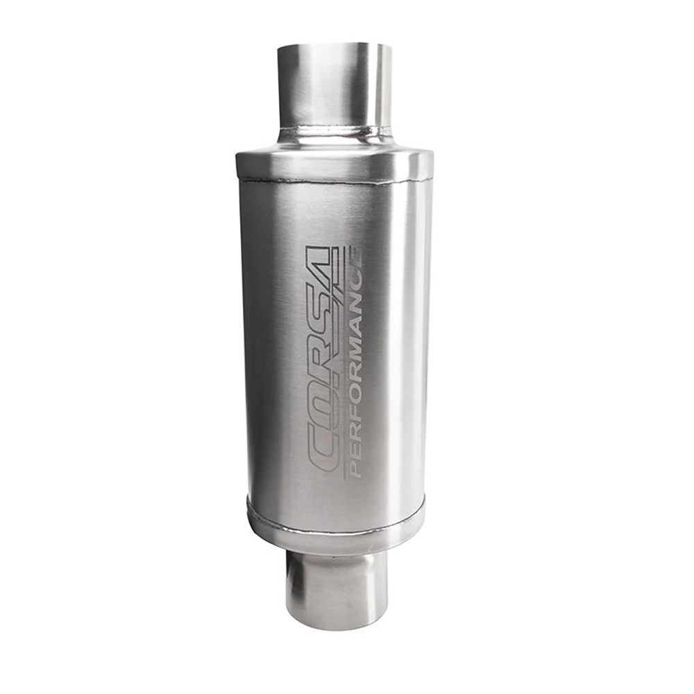 Corsa Resonator Pro Series Stainless Steel Brushed 3” Weld-In 16-1/4” Length Corsa Resonator Pro Series Stainless Steel Brushed 3” Weld-In 16-1/4” Length