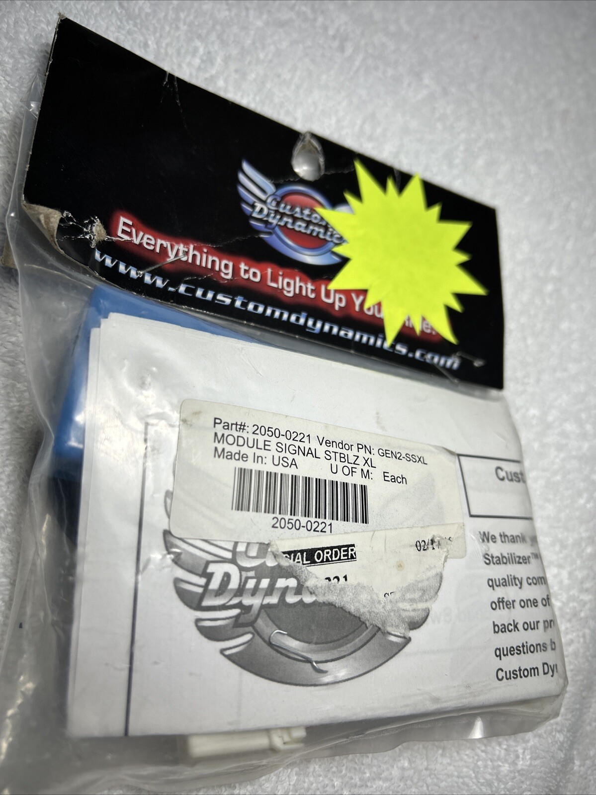 Custom Dynamics Smart Signal Stabilizer Module 2050-0221 Harley Sportster. SM5 Custom Dynamics Smart Signal Stabilizer Module 2050-0221 Harley Sportster. SM5