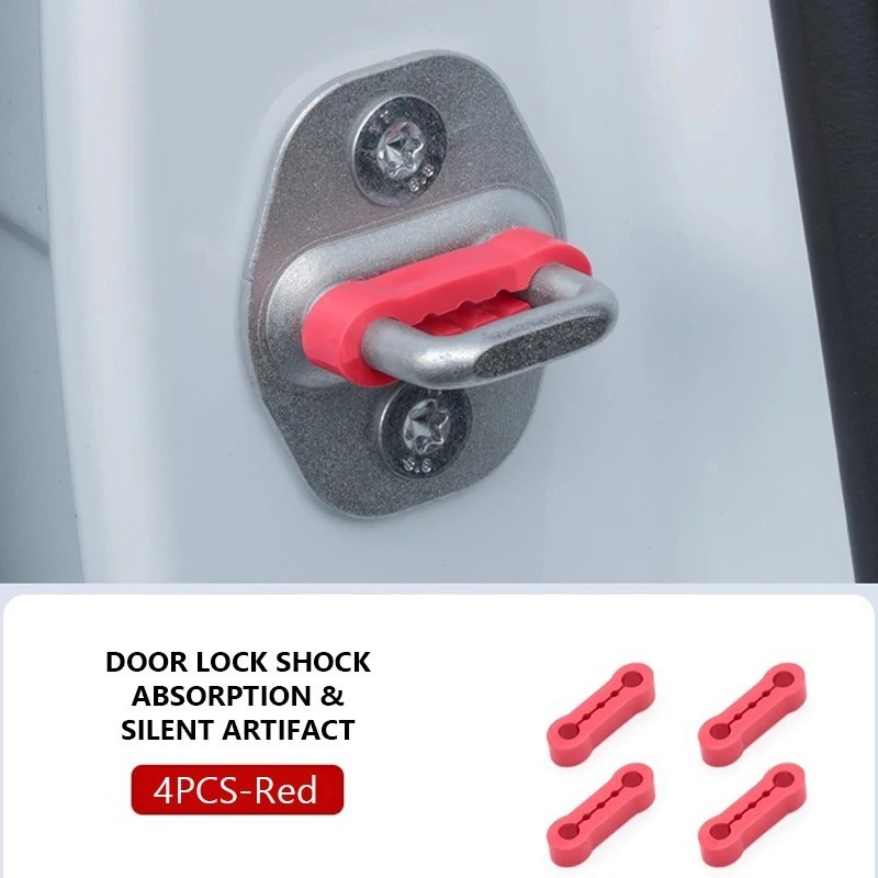 4PCS Car Door Shock Absorber Buffer Pad Anti Vibration Soundproof Damper