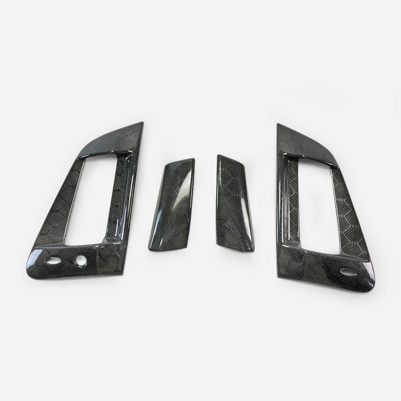 For 370Z Z34 LHD 09 Onwards Honey Comb Carbon Fiber Outter Door Handle Cover 4pc