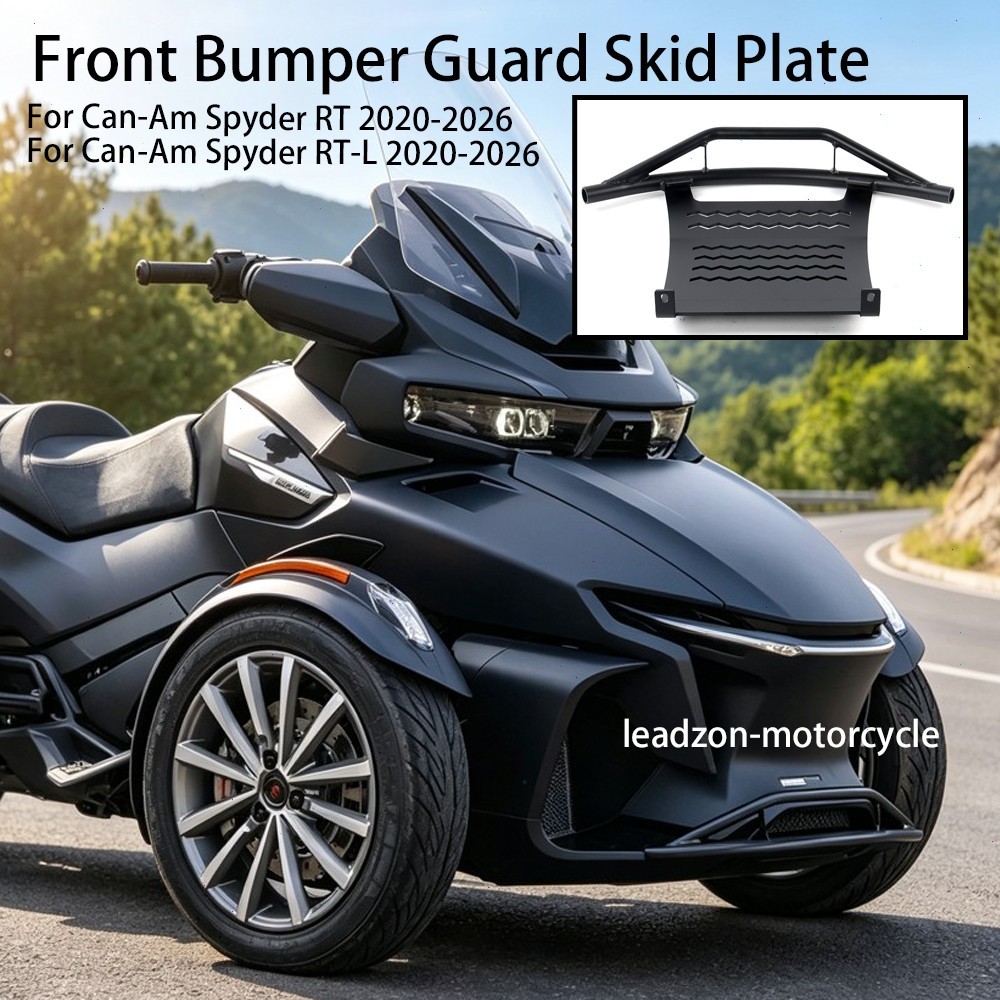For Can-Am Spyder RT-L 2020-2026 Aluminum Front Bumper with Skid Plate Cover
