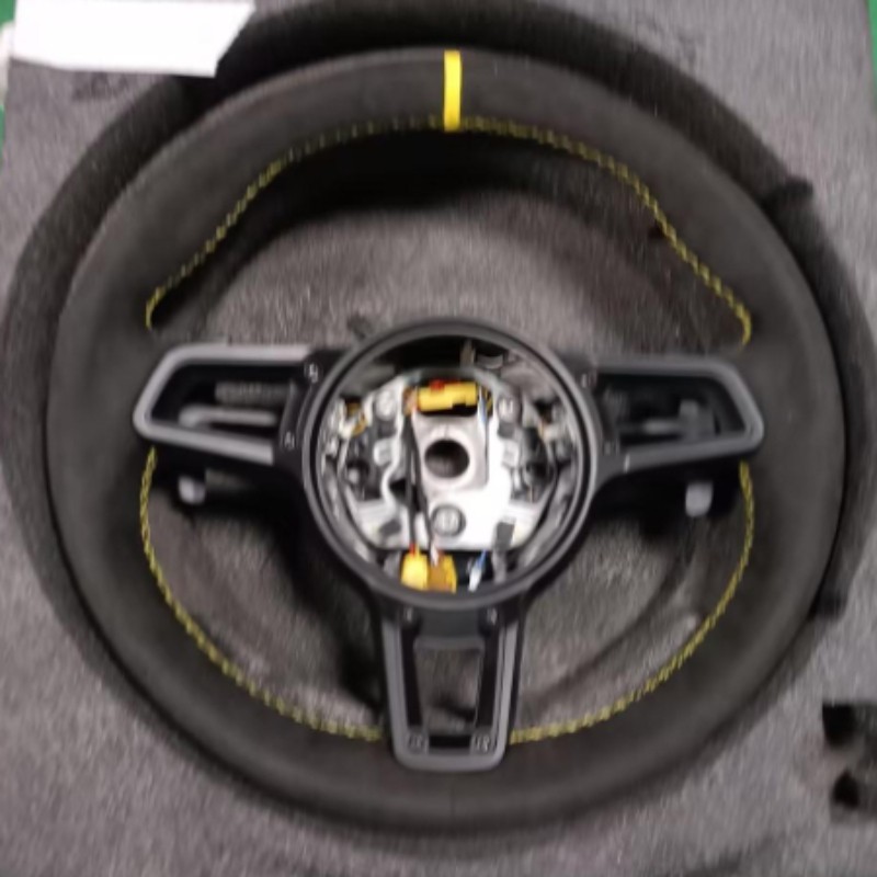 For Porsche 911 991 981 718 GT3 Cayman Panamera Steering Wheel Alcantara Yellow