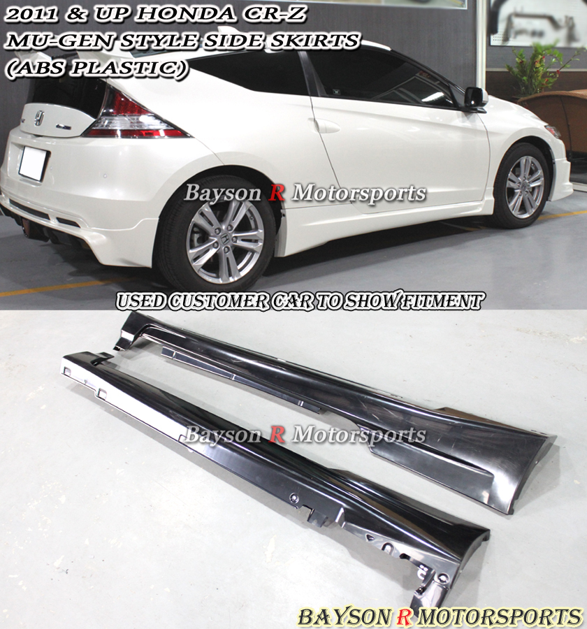 Fits 11-15 Honda CR-Z Mu-gen Style Side Skirts (ABS) Fits 11-15 Honda CR-Z Mu-gen Style Side Skirts (ABS)